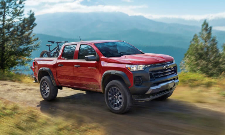 2023 Chevy Colorado Exterior On Blurred Mountain Road
